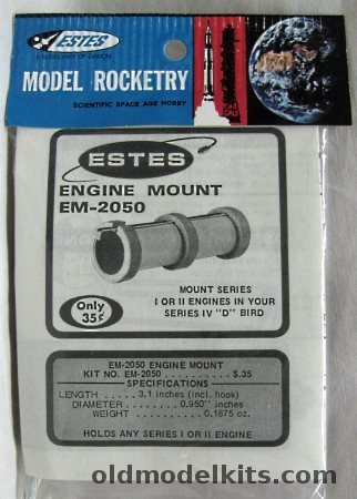 Estes Engine Mount Adapter 'D' to C Size Engines, EM-2050 plastic model kit